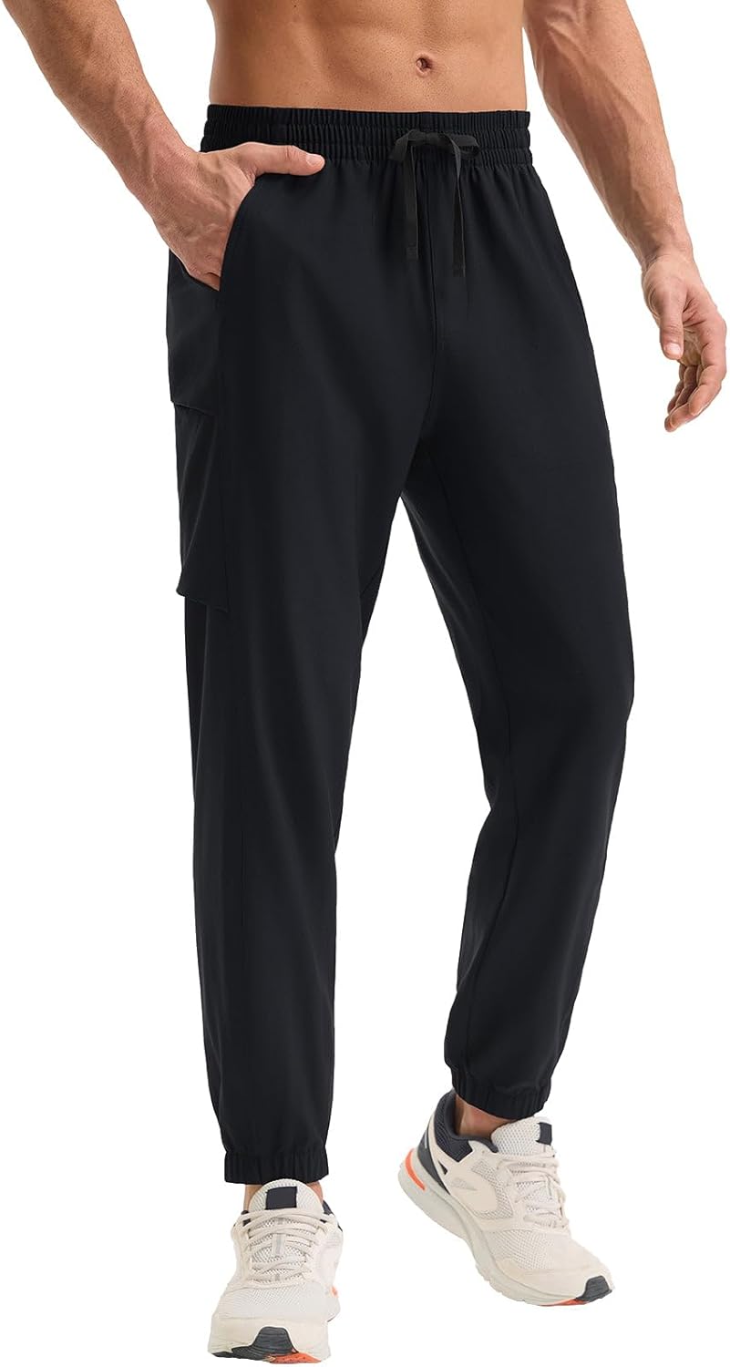 SPEXIAL Men's Lightweight Hiking Pants with Pockets Water Resistant Breathable Cargo Pants Quick Dry Joggers