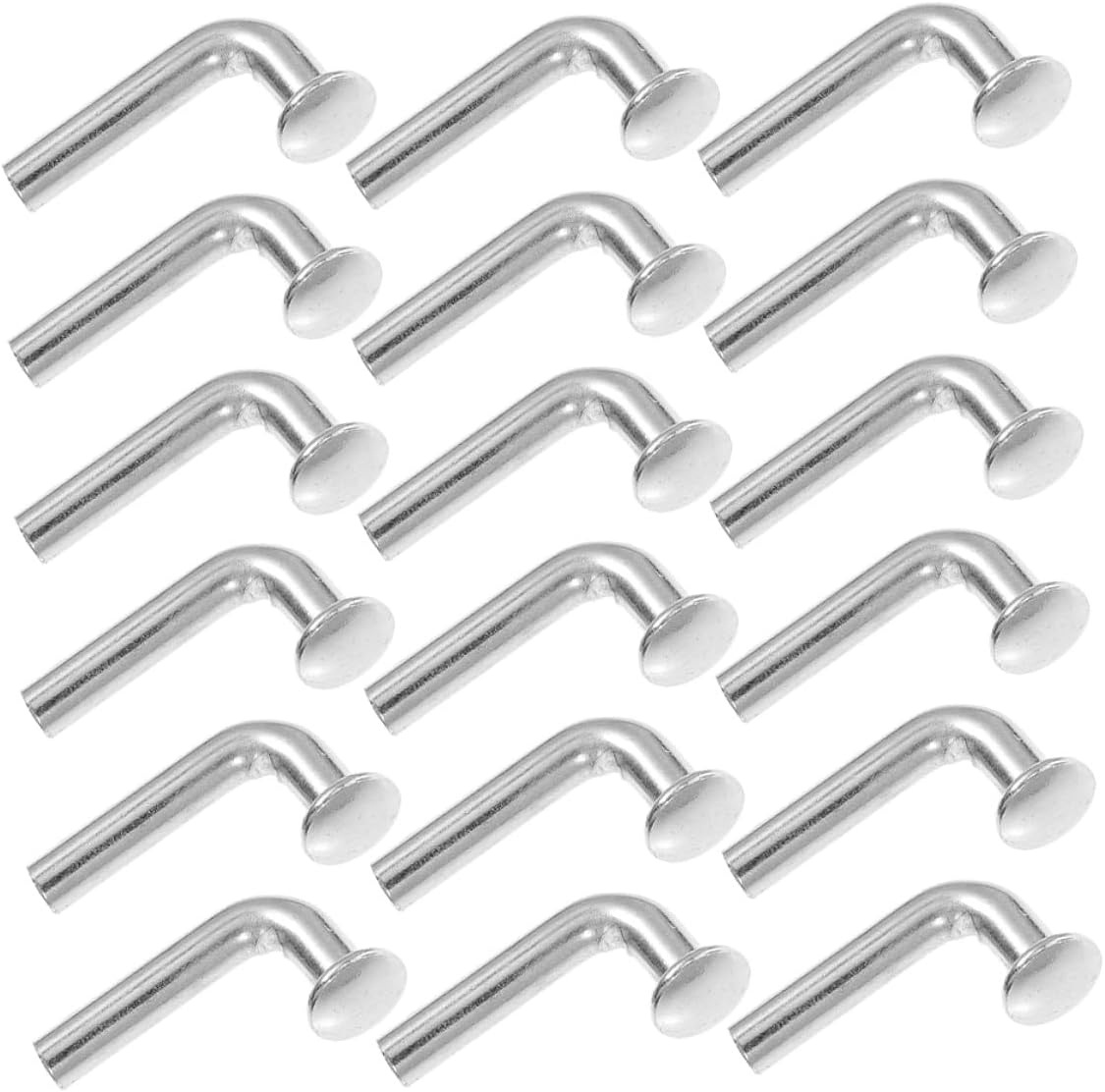 balacoo 100pcs L-Shaped Pallet Rack Safety Clips Galvanized Steel Locking Hitch Pins 6x50mm Heavy Duty Metal Fasteners for Warehouse Storage Racking Systems