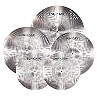 Lower Volume: Sonicake Cymbal pack are up to 70%-80% quieter than traditional cymbals without losing the feel of the metal cymbals. Play longer without ear fatigue or hearing damage High Quality: The cymbals pack are well built, and the entire surfac...