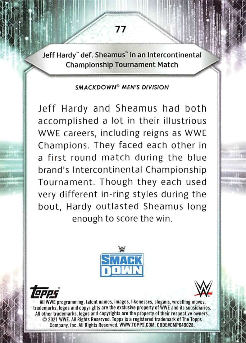 Amazon.com: 2021 Topps WWE #77 Jeff Hardy Official World Wrestling