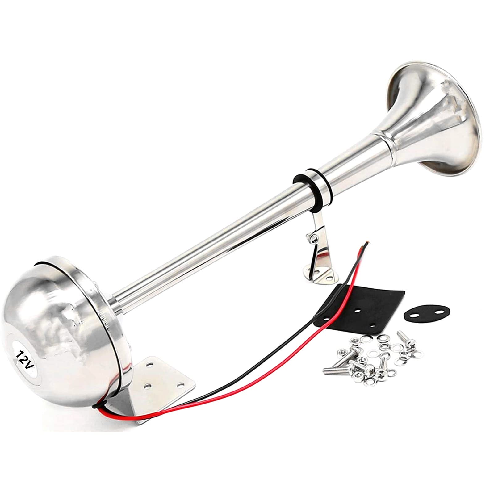 Clacson per Auto Marine Barca Horn 304 singolo Tromba Clacson per Barca Clacson Elettrico per auto 160DB Clacson per Nave argento Camion altoparlante Car Horn per 12V nave auto barca yacht ecc
