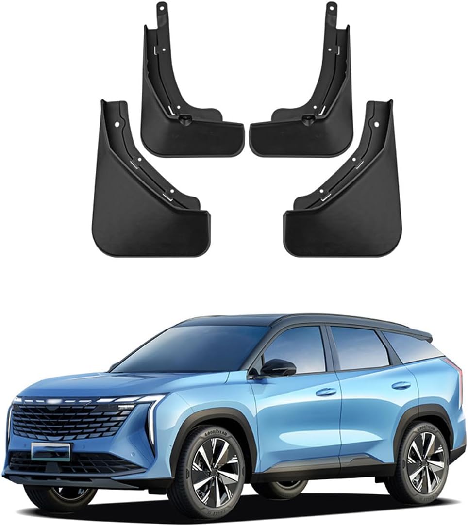 Car Mudguard Mud Flaps for Geely Atlas L Starray 2023-2024 Molded Custom Front and Rear Mudflaps Splash Guards Flares Kit 4-PC Auto Accessories,Send 1 Car Wash Towel