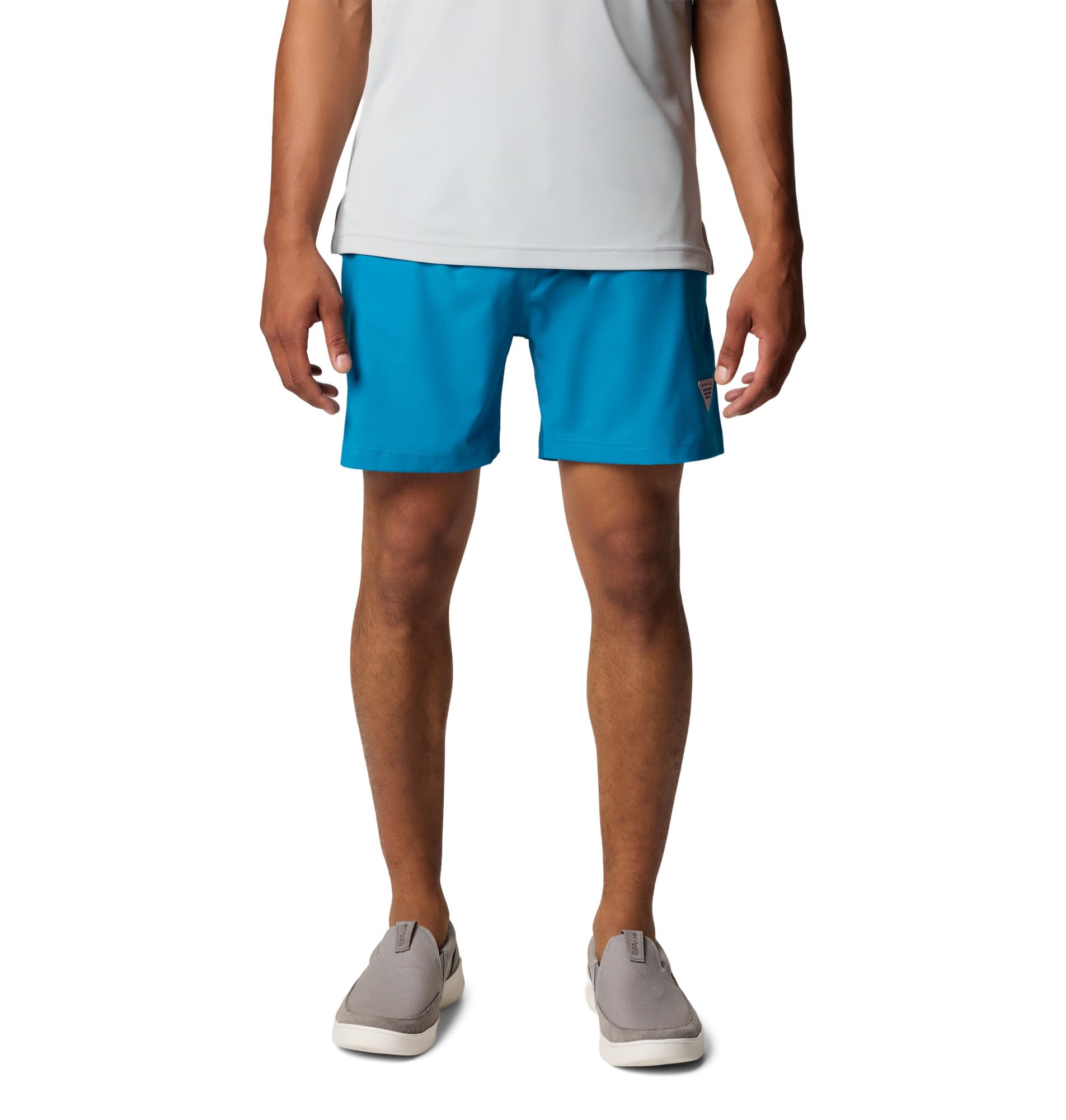 Columbia Men's PFG Rambler Water Short Hiking, Blue Echo, XL x 6L