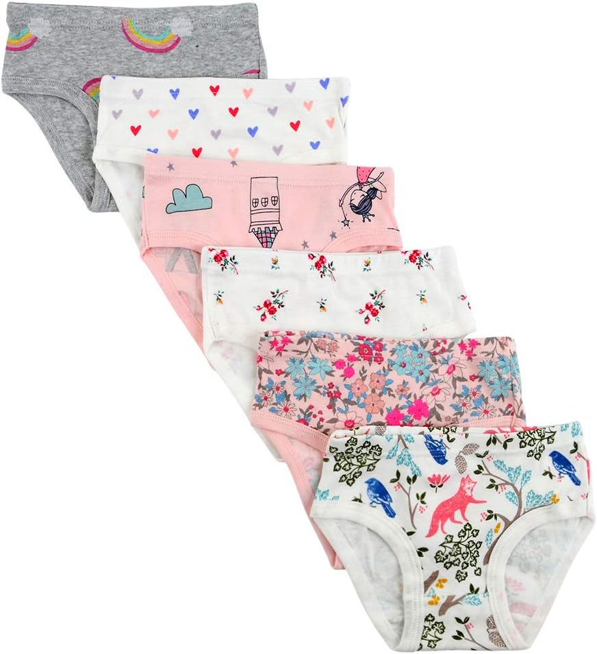 ClosecretKids Series Baby Soft Cotton Panties Little Girls' Assorted Briefs Multipack