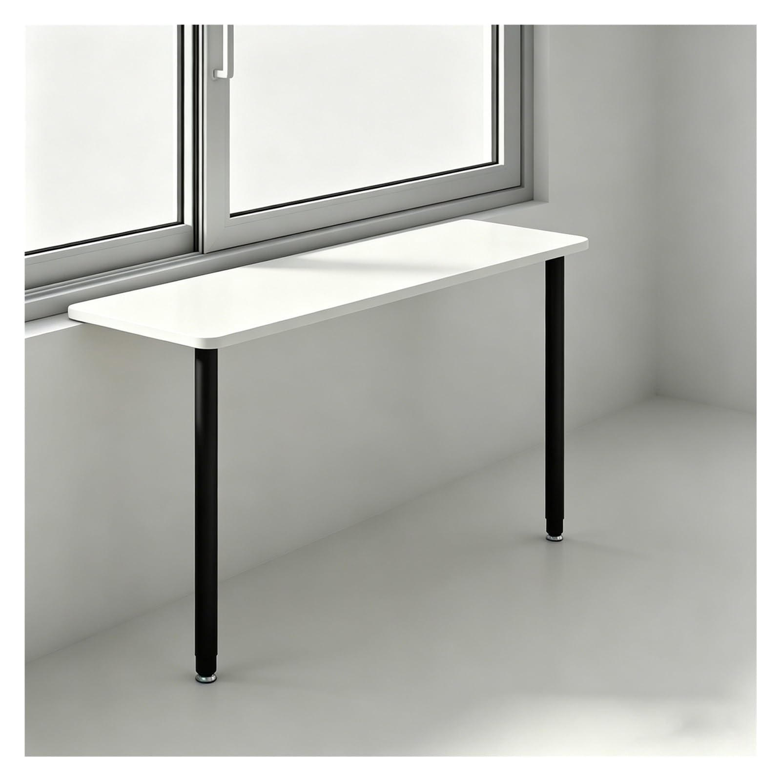 CHZDPP Punch-free Windowsill Extender, Window Ledge Extender with Metal Support Stand, Countertop Extension for Office/Narrow Window(Black,80x30cm/31.5x12in)