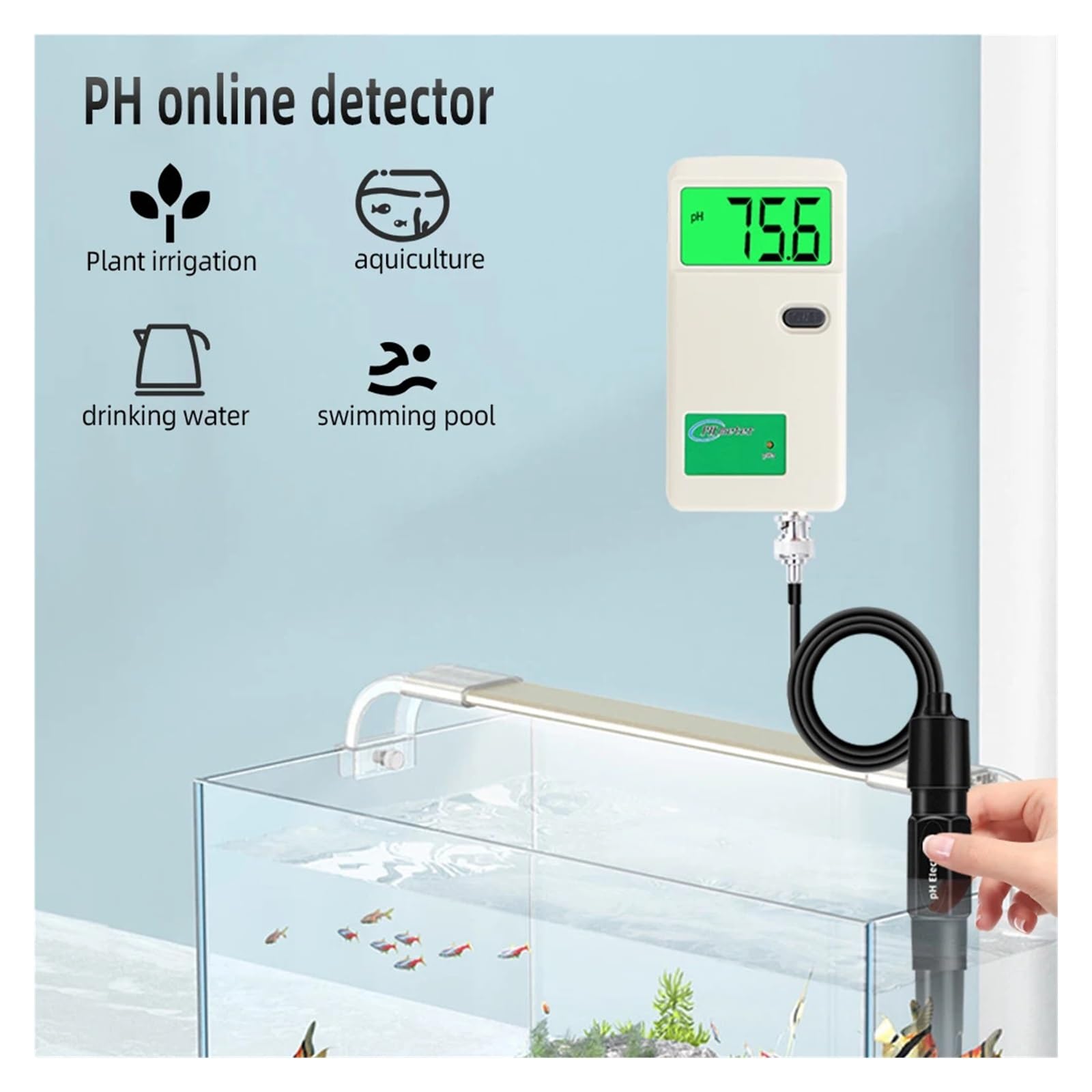 Digital Dispaly PH Meter Tester Di Qualità Del'acqua For Acqua Potabile Acquari Piscine 0-14 Penna For Elettrodi Analizzatore Professionale Misurazione Accurata