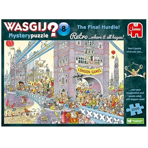 Wasgij Retro Mystery 8 The Final Hurdle | Rompecabezas para Adultos de 1000 Piezas | Rompecabezas de Lo Que Sucede Siguiente | Rompecabezas de 68 x 49 cm | Jumbo | Ya disponible en tu tienda friki favorita! En mundofriki.es! Wasgij Retro Mystery 8 The Final Hurdle | Rompecabezas para Adultos de 1000 Piezas | Rompecabezas de Lo Que Sucede Siguiente | Rompecabezas de 68 x 49 cm | Jumbo | Ya disponible en tu tienda friki favorita! En mundofriki.es!