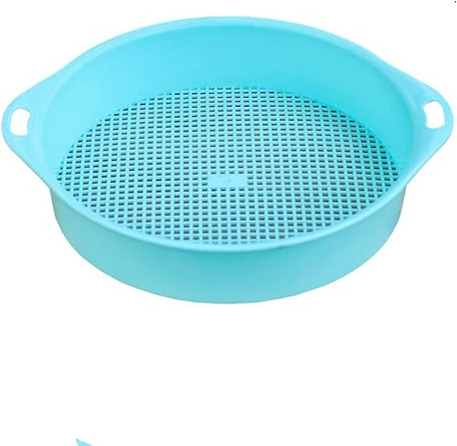 HERCHR Juego de tamiz de suelo, 2 piezas redondas de tamiz de suelo de jardín, filtro de malla, herramienta de jardinería bonsái, juego de tamiz de