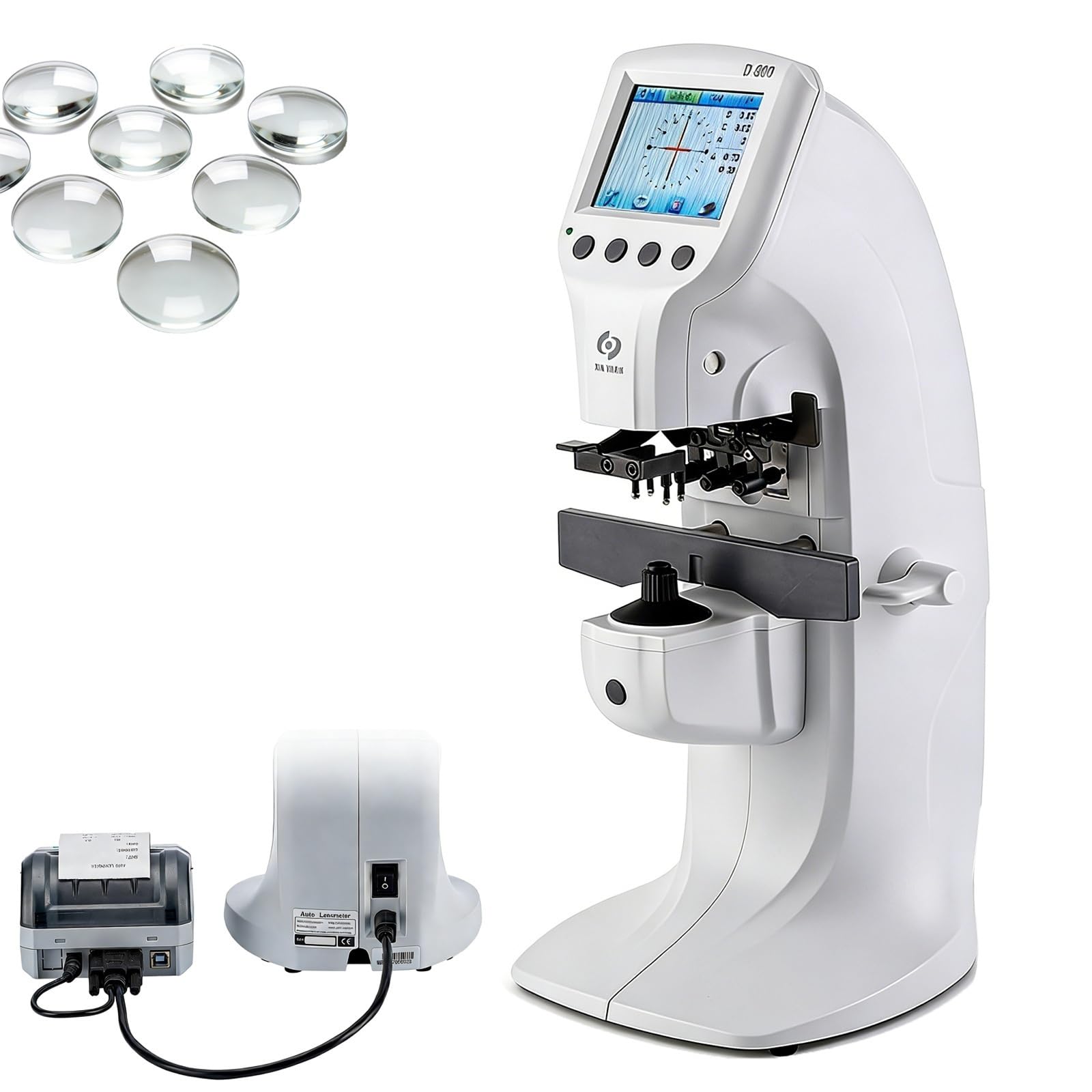 JXYQ Lensmeter Auto Focimeter with LCD Display, Mini Digital Lensometer, Automatic Lens Type Identification, 3.5 Inch True Color Screen
