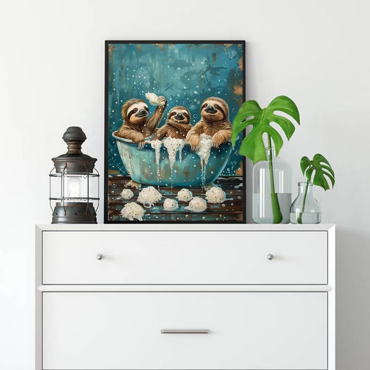 CALUOHO Diamond Art Kits for Adults,DIY Seaside Moonlight Diamond Painting Kits for Adults Beginners,5D Full Drill Diamond Dots with Diamond Gem Art and Crafts for Home Wall Decor 20x24 in