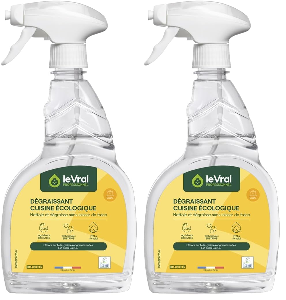 Dégraissant Alimentaire ENZYPIN spray nettoyant écologique de cuisine fabrication française