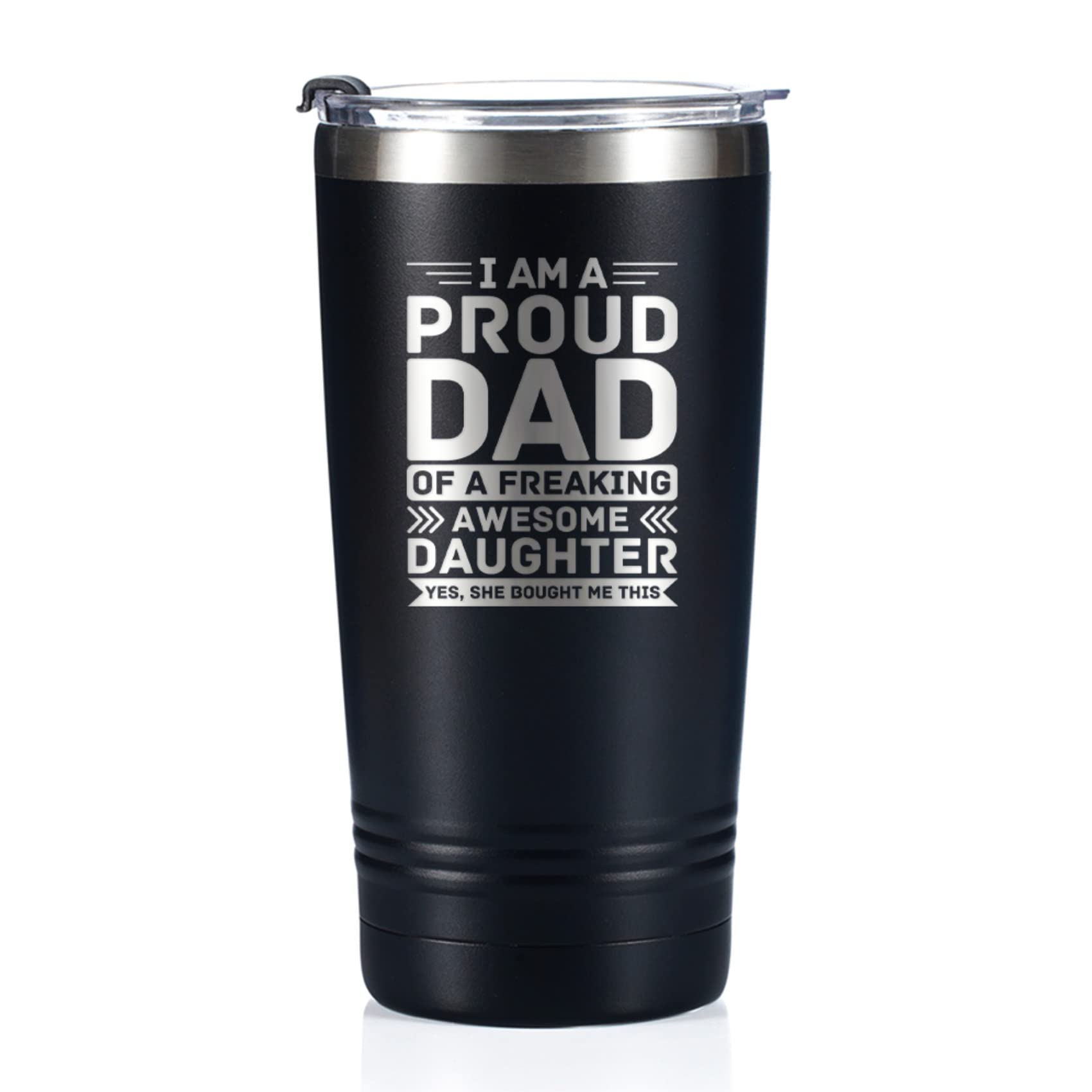 Onebttl New Dad Geschenk – Edelstahl-Becher 'Dad To Be', 590 Ml, Doppelwandig Isoliert