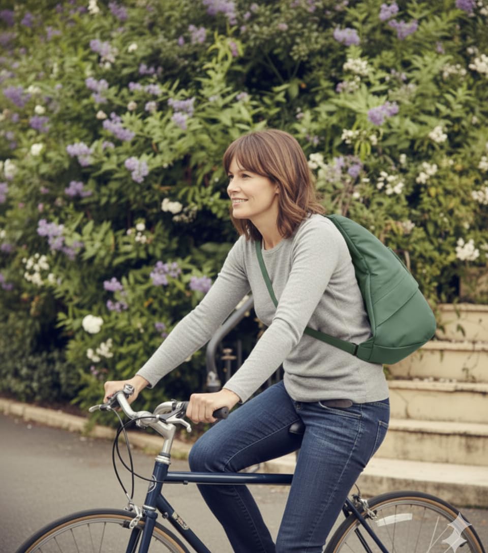 AmeriBag 19" Microfiber Healthy Back Bag Ergonomic Crossbody Sling for Everyday Use, Travel & Walking Comfort - Image 5