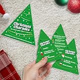 Gift Republic Christmas Charades Game Fun Festive Family-Friendly Mime Game with 300 Charade Prompts for Kids & Adults100 Tree-Shaped Cards in a Box, Green - Image 4