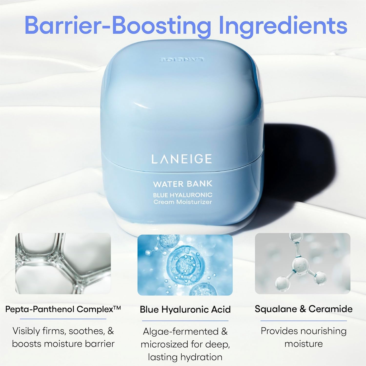 Laneige Water Bank Blue Hyaluronic Cream - Normal To Dry Skin For Unisex 1.6 oz Cream
