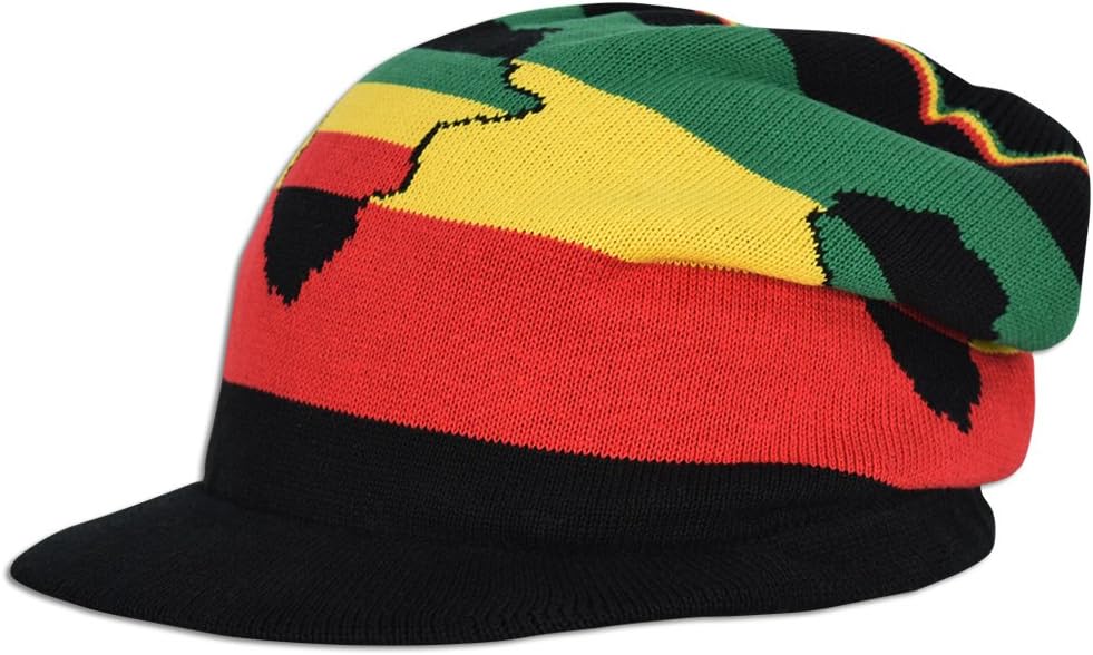 JLGUSA Rasta Jamaica Reggae Multiple Designs and Colors Dreadlocks Caps Tam Hats Roots