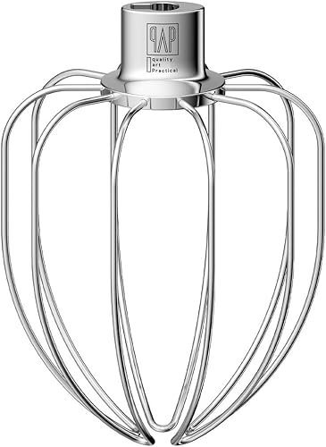 Vista 19 de Accesorio de batidor resistente para batidoras KitchenAid de 4.5 a 5 cuartos de galón de cabeza inclinada, látigo de alambre de acero inoxidable