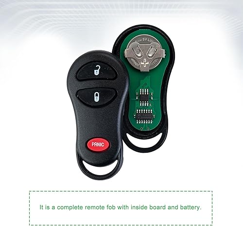 Miniatura 5 de Reemplazo remoto del llavero del coche para Dodge GQ43VT17T se adapta a Ram 1500 2500 3500 2002 2003 2004 2005 (1)