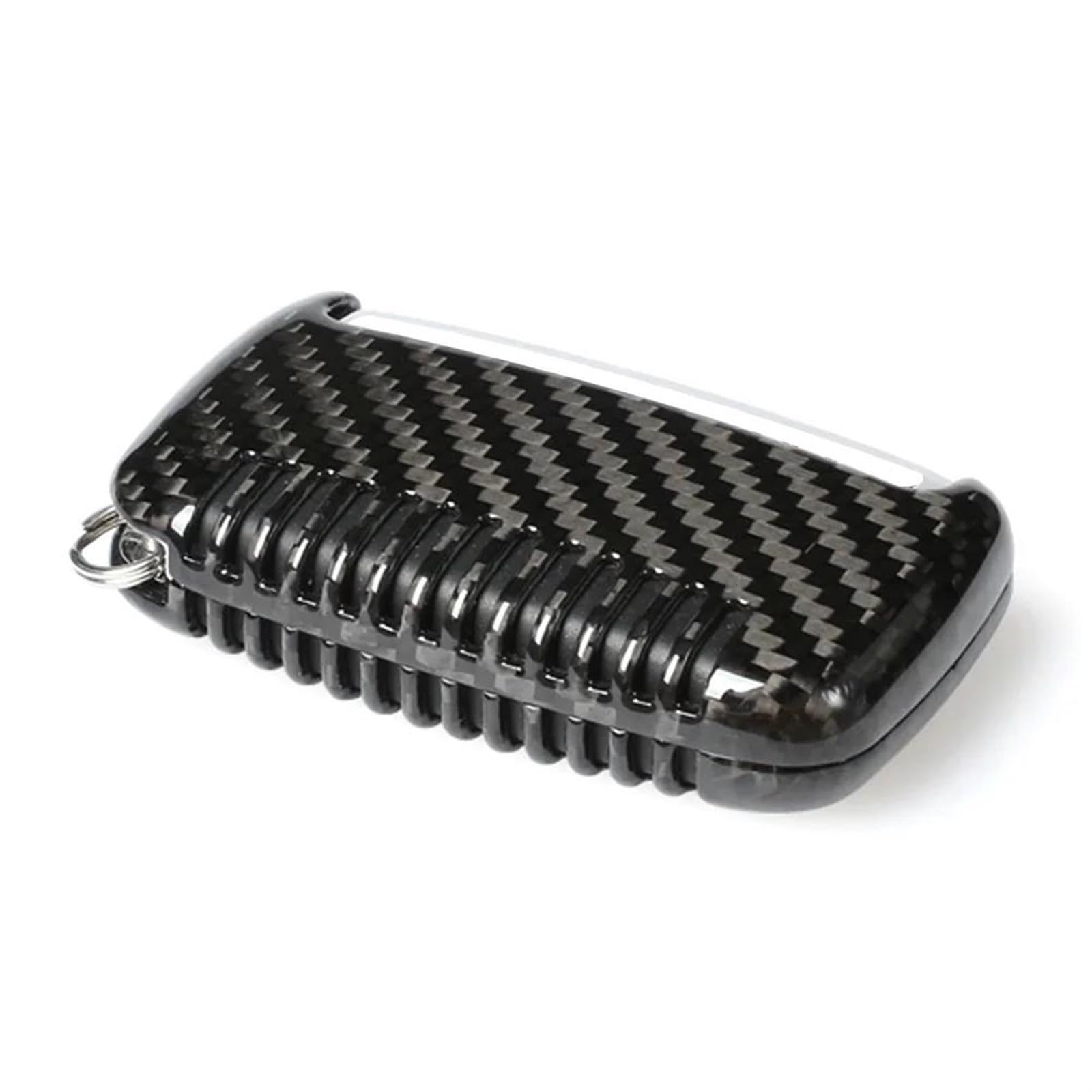 Funda para Mando Coche Funda Protectora para Llave de Coche de Fibra de Carbono auténtica Range Rover, Carcasa de Repuesto Negra