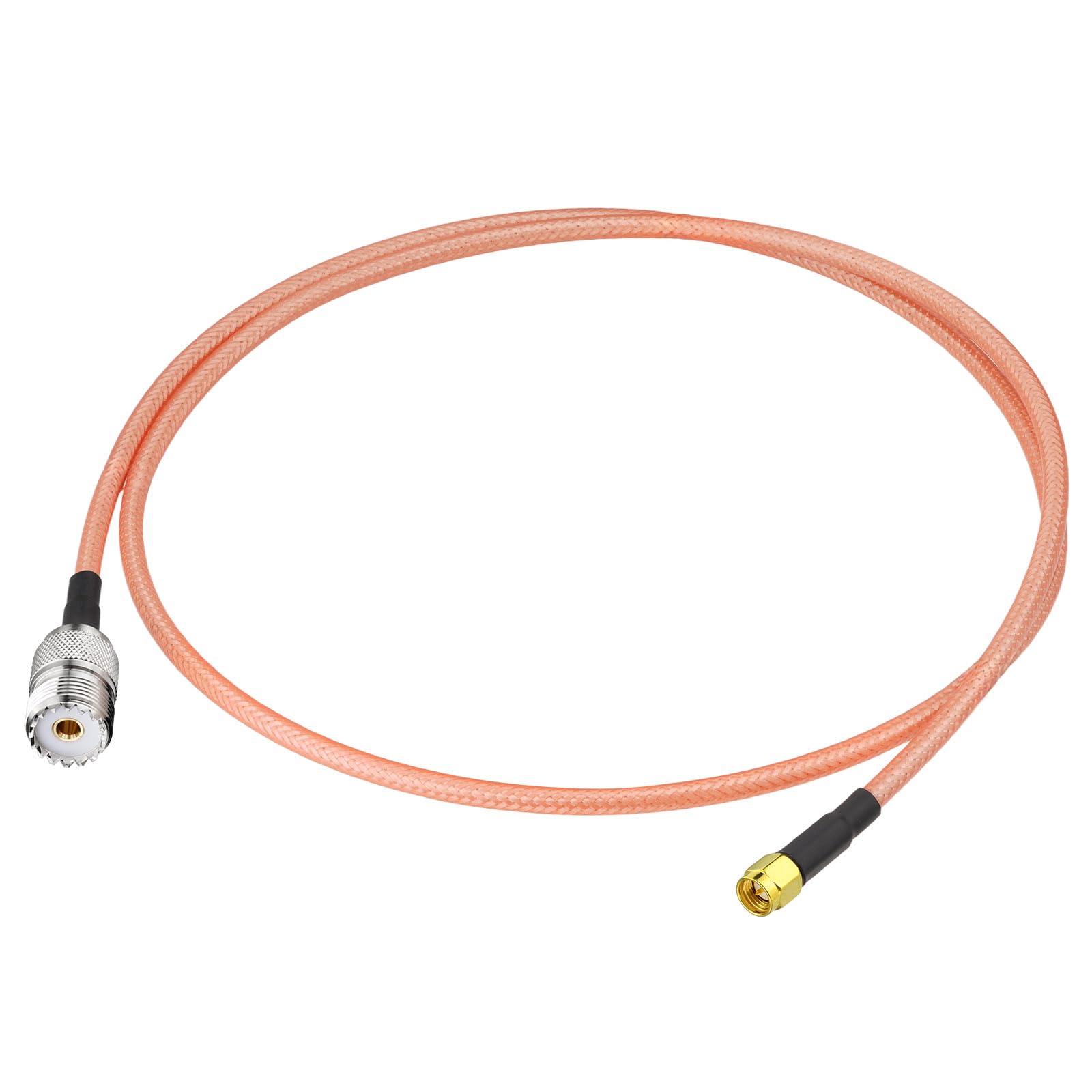 BINGFU Lot de 2 câbles coaxiaux SMA mâle vers UHF femelle SO239 de 1 m RG142 à faible perte pour compteur SWR véhicule marin HF VHF UHF CB Ham antenne radio amateur portable extension