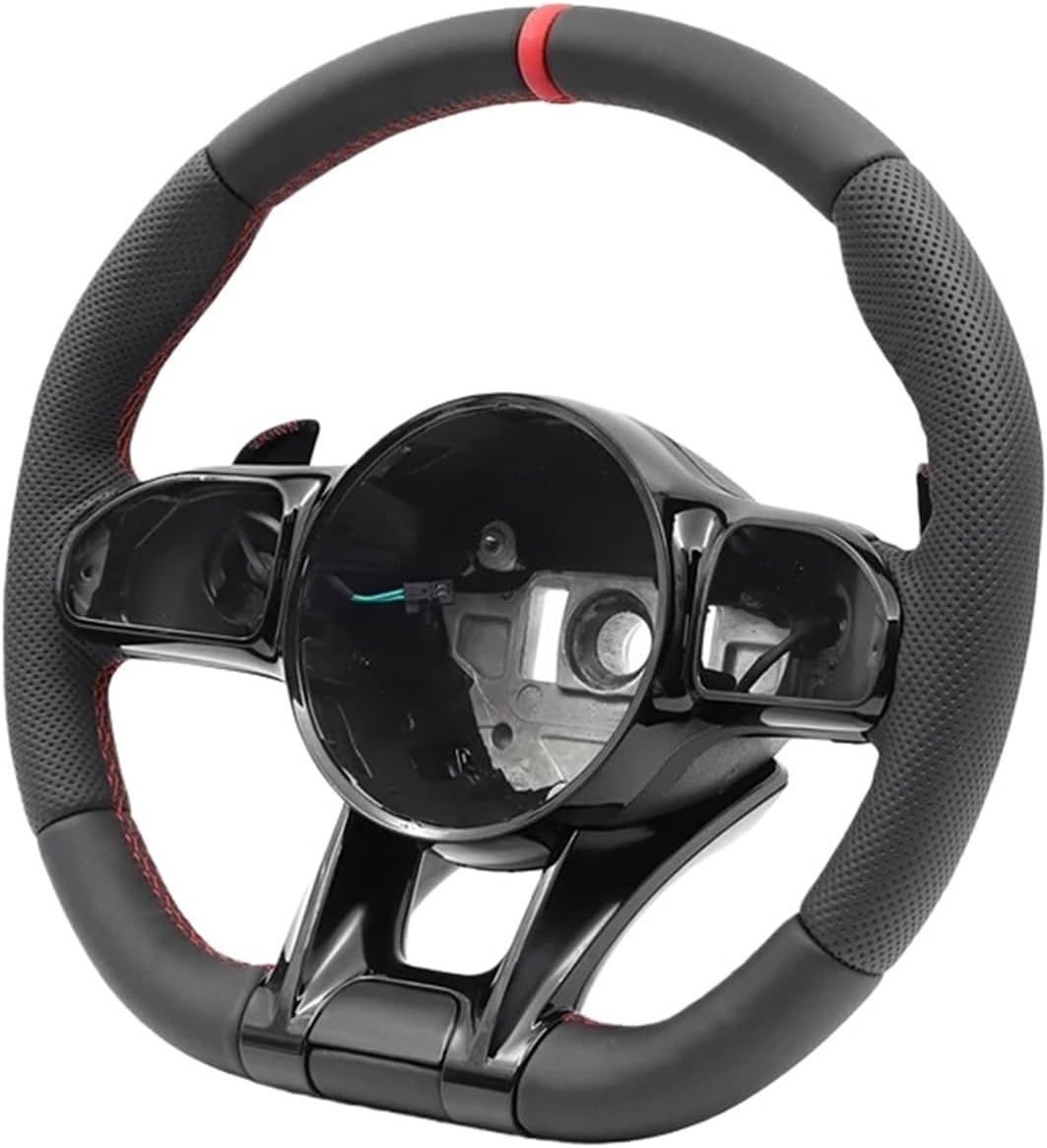 Car Nappa Leather Steering Wheel Compatible For Benz AMG GLE W167 W177 W204 W206 A35 E53 Cla45 300d 2020-2025 Car Accessories(With heating)