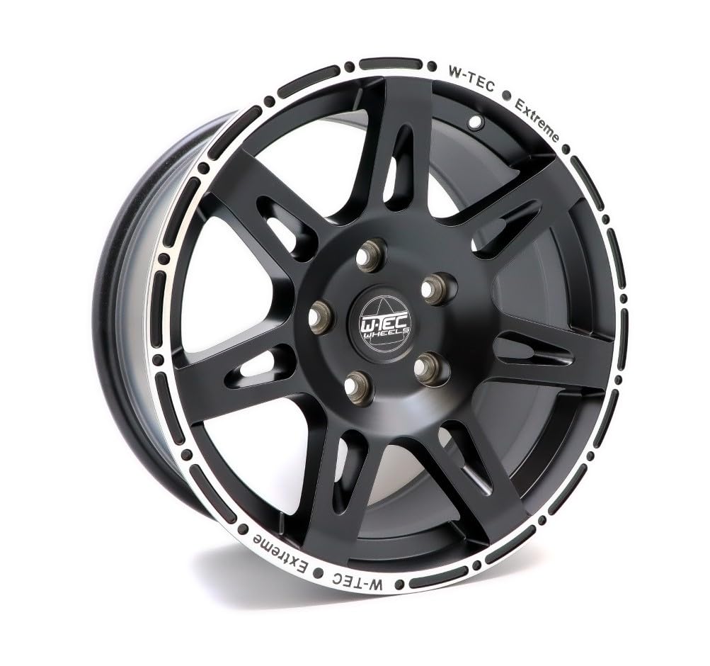 Cerchio in Lega 4X W-Tec Extreme 8,5x17 ET+30 Nero-Argento, Compatibile con Commander WH (2006-2010)