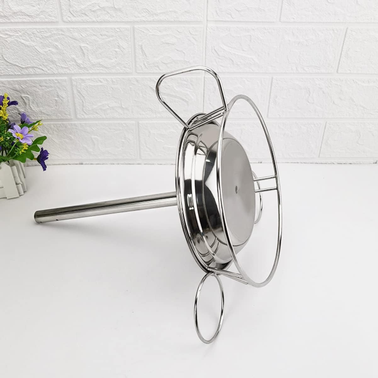 Stainless Steel Chicken Rack with Drip Tray Vertical Turkey Roaster Holder for Grilling BBQ Chicken Grill Stand for Restaurant and Home Use