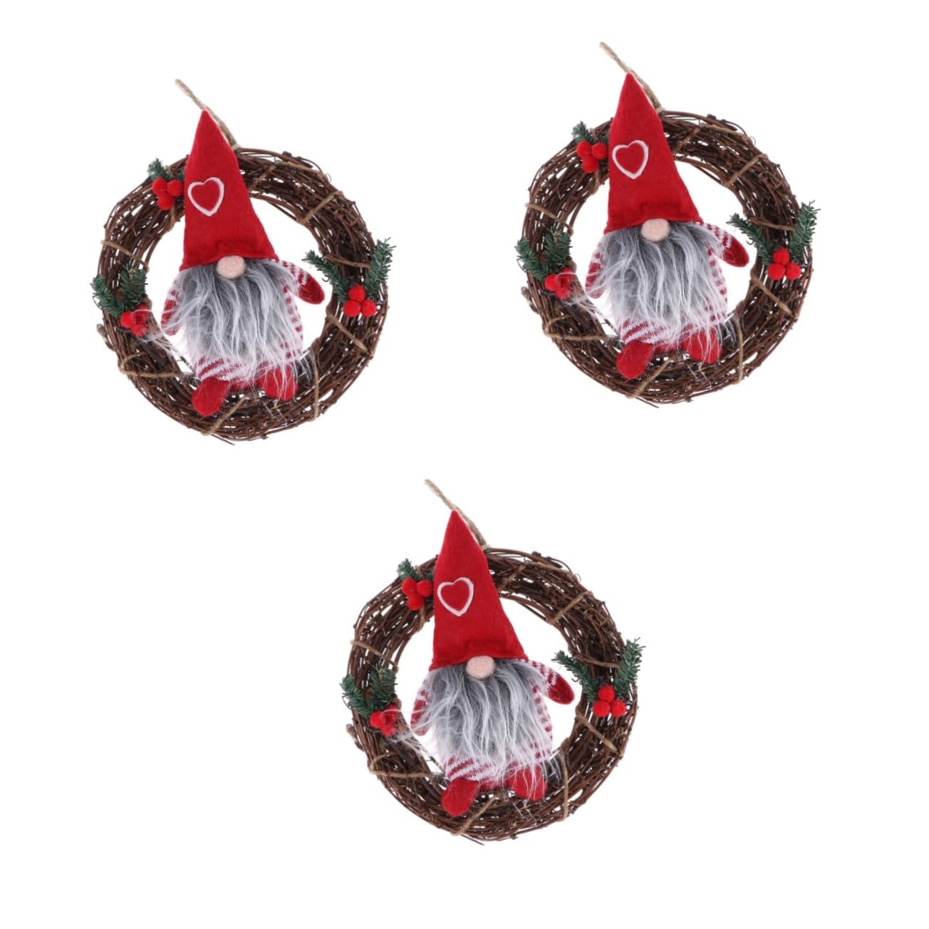 Décoration poupée gnome de Noël : chapeau rotin anti-affaissement