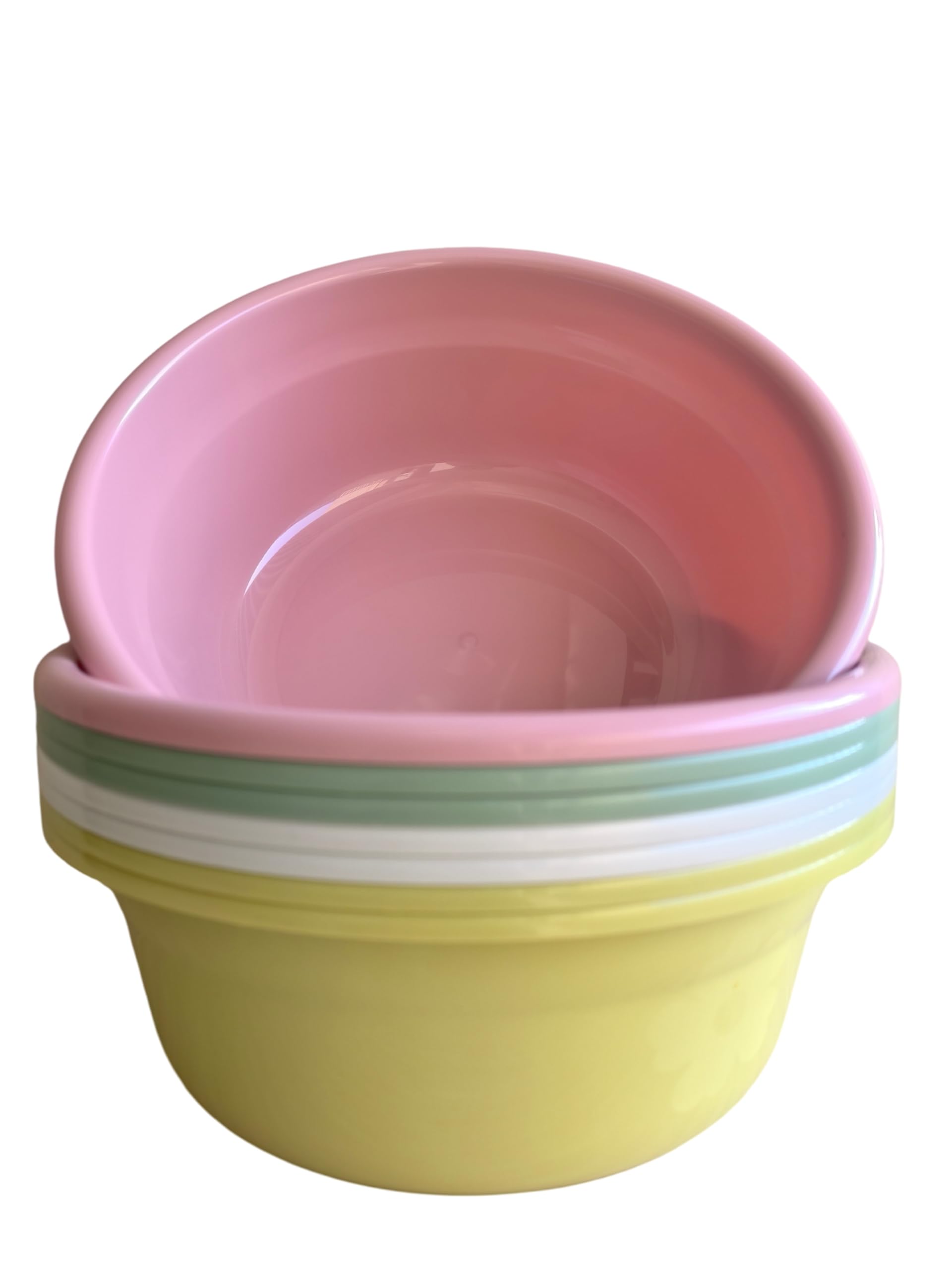 Rundes Kunststoff-Waschbecken, 29,1 x 10,9 cm, stapelbar, Camping-Geschirr, tragbare Gemüse- und Obstschale, kleine Mehrzweck-Waschwanne für Gesichtsreinigung, Küchenspüle, Außen- und Innenbereich, 8