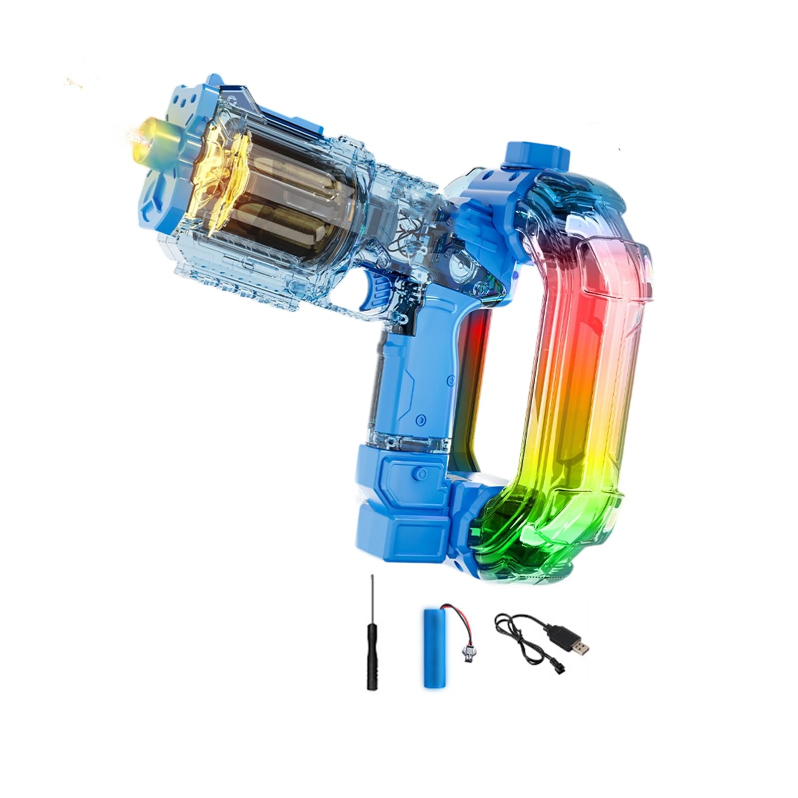 Squirter de Agua eléctrico de presión con luz, Juguete de Chorro Impermeable para y niños, en Agua, Juguete de Playa, Equipo, cumpleaños, Familia, Aire Libre
