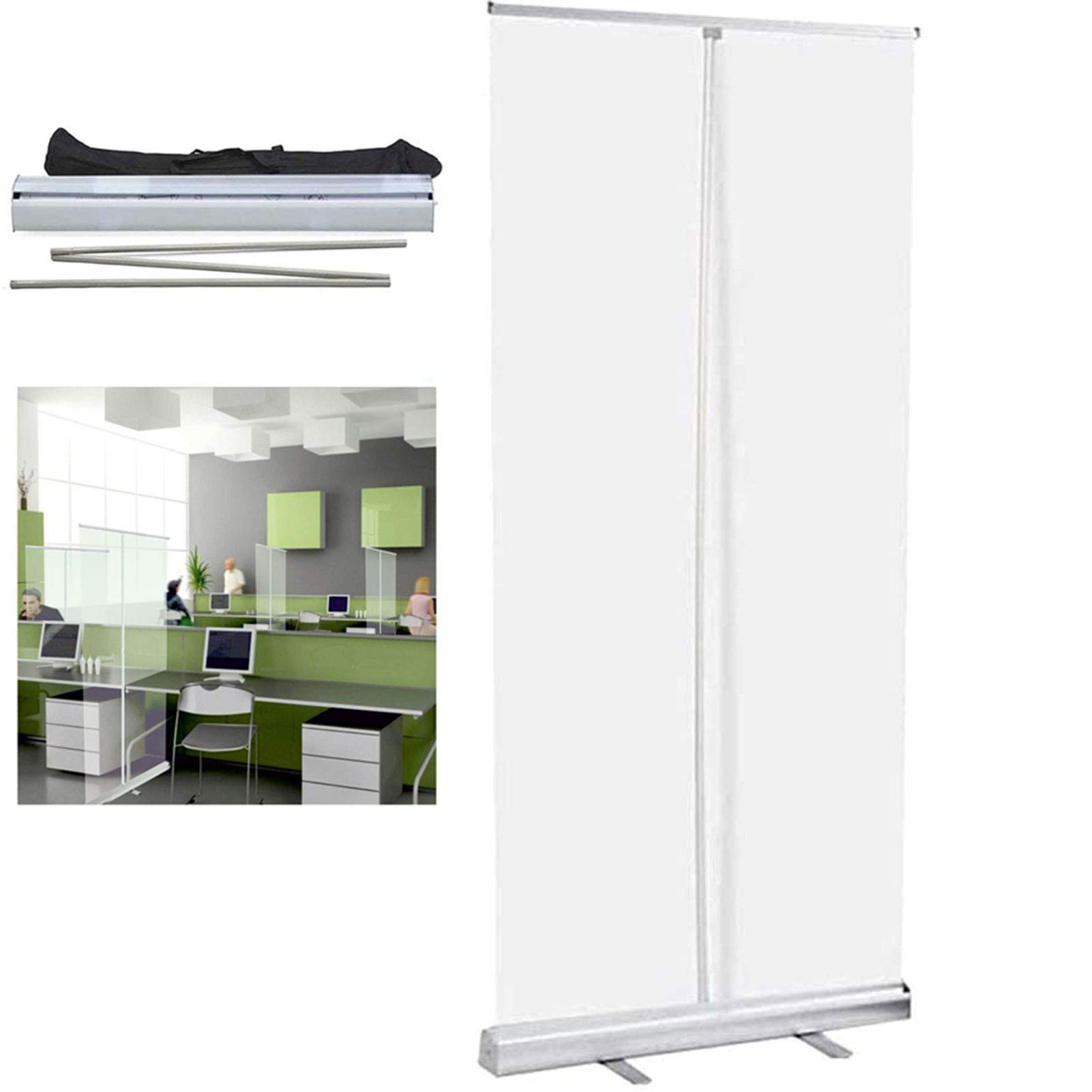 Bouclier de distance sociale ELQ 80x180cm écran anti-projections transparent