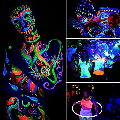 Black Lights, YeeSite 36W 12LEDs UV Blacklight Bar Glow in The Dark Party Supplies for Blacklights Party Body Paint Birthday Wedding Stage Lighting