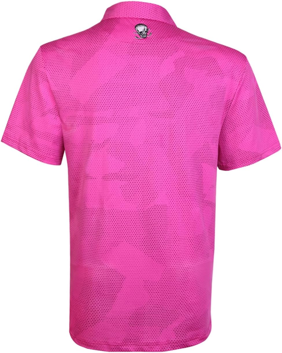 Tattoo Golf Mens Pink Rogue Cool-Stretch Golf Shirt