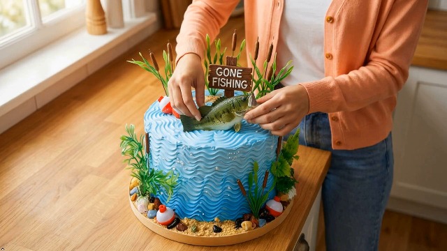 14 Pcs Gone Vissen Cake Decoratie Visser Cake