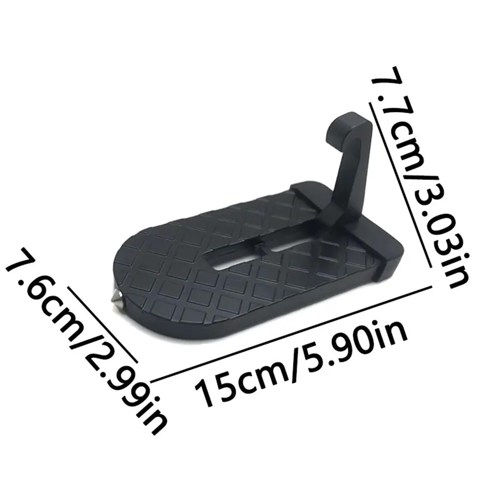 drabina dachowa auto Auto Gear Door Step Składany bagażnik samochodowy Step Wybijak do szyb Uniwersalny hak zatrzaskowy Pedał Młotek bezpieczeństwa(Silver 2pcs)