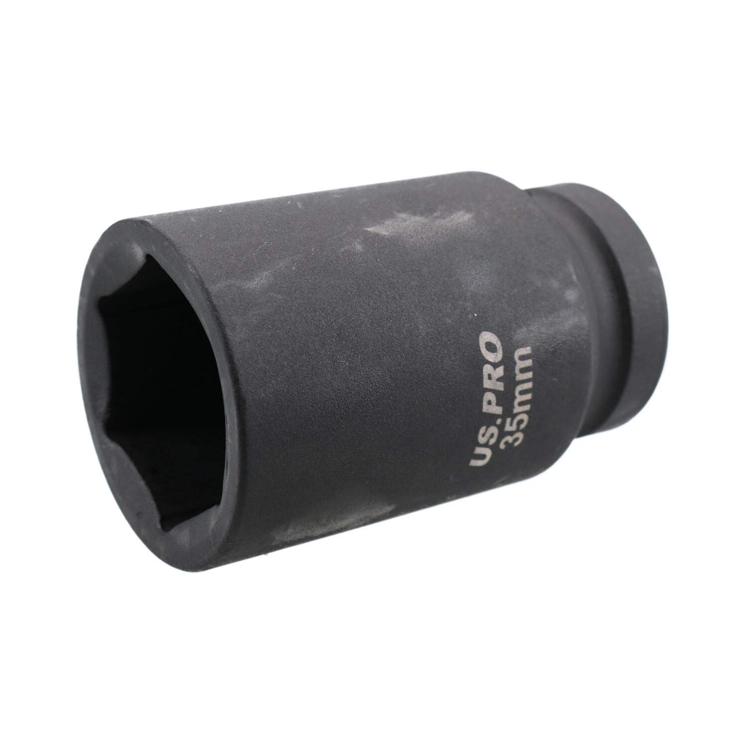 Llave de vaso hexagonal de acero al cromo vanadio de 6 puntos, de 3/4 pulgadas, de 35 mm de profundidad