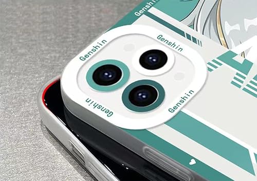 Miniatura 4 de Genshin Impact - Funda para teléfono compatible con iPhone 1514131211XSXR Genshin Funda protectora contra impactos, llavero gratis (Raiden Shogun,