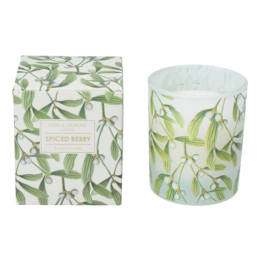 Gisela Graham White Mistletoe Boxed Candle In Pot