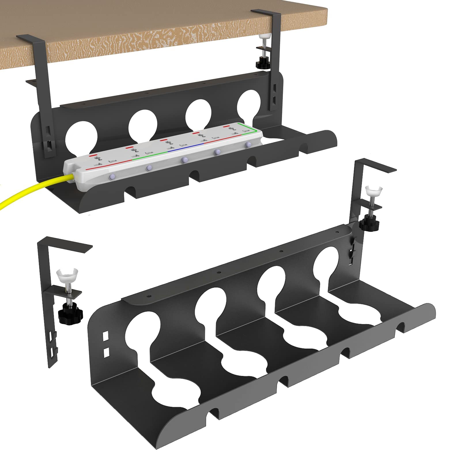 Buy No Drill Under Desk Cable Organizer, MyLOLF 2 Packs Cable
