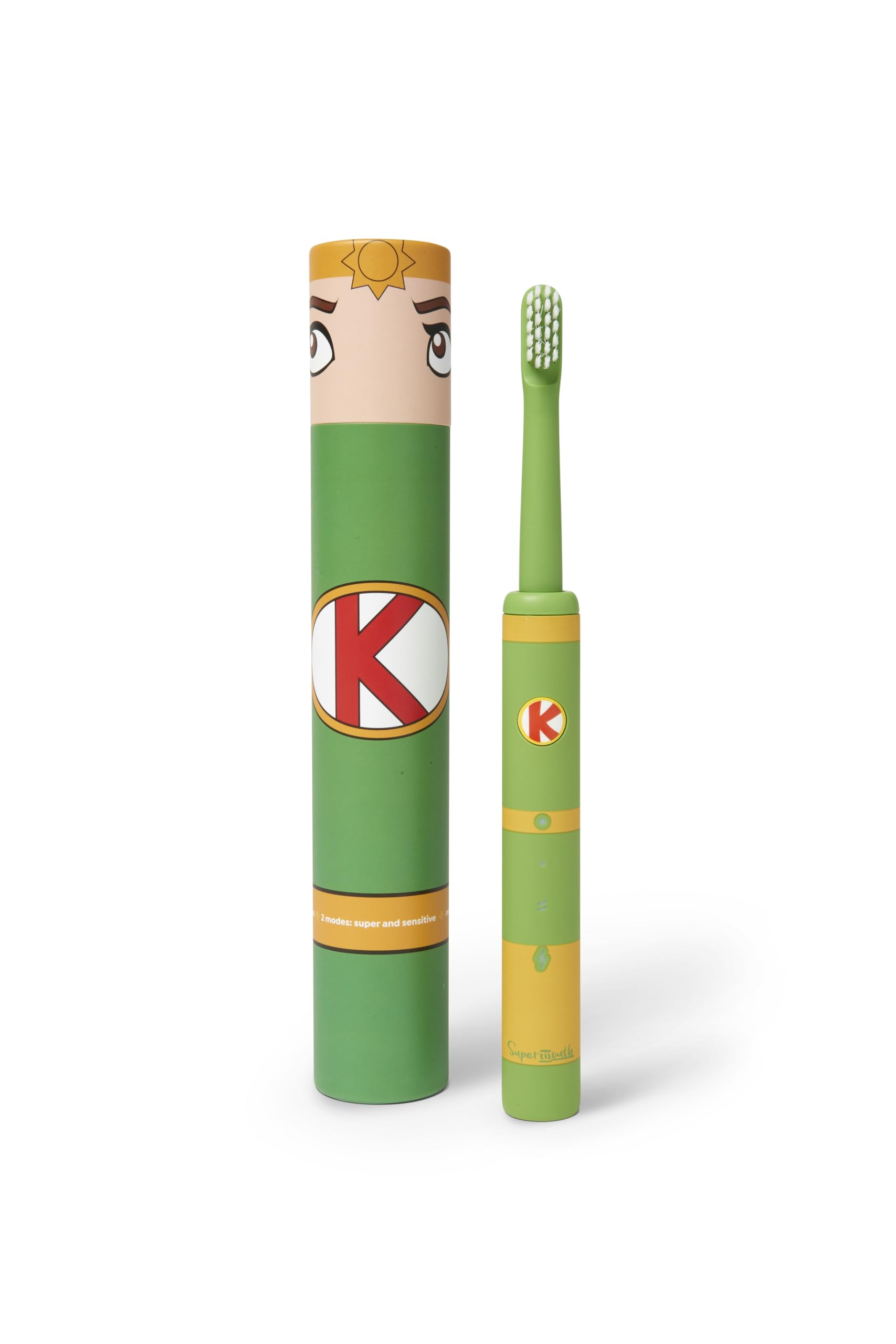 SuperMouth Smile Sidekick Sonic Toothbrush for Kids - Rechargeable, 3 Cleaning Modes, Ultra Soft Bristles, 2 Minute Timer, Replaceable Brush Head - Includes Augmented Reality Sticker-image-9
