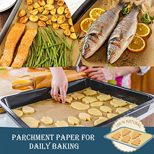Image of Hiware 200 PCS Parchment Paper Baking Sheets 9x13 IN, Precut Non-Stick Parchment Paper for Baking, Cooking, Grilling, Frying and Steaming - Unbleached, Fit for Quarter Sheet Pans