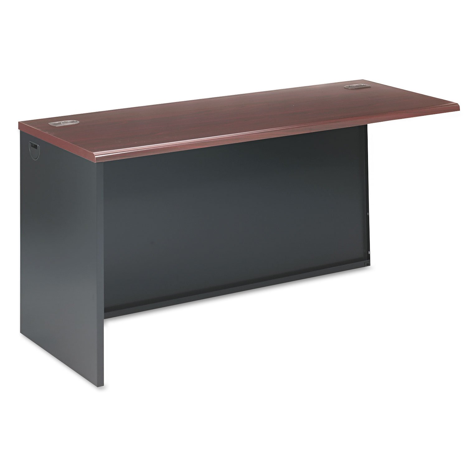 HON 38000 Series Modular Desk Ensembles-Left Return, 60"x24"x29-1/2", Mahogany/Charcoal