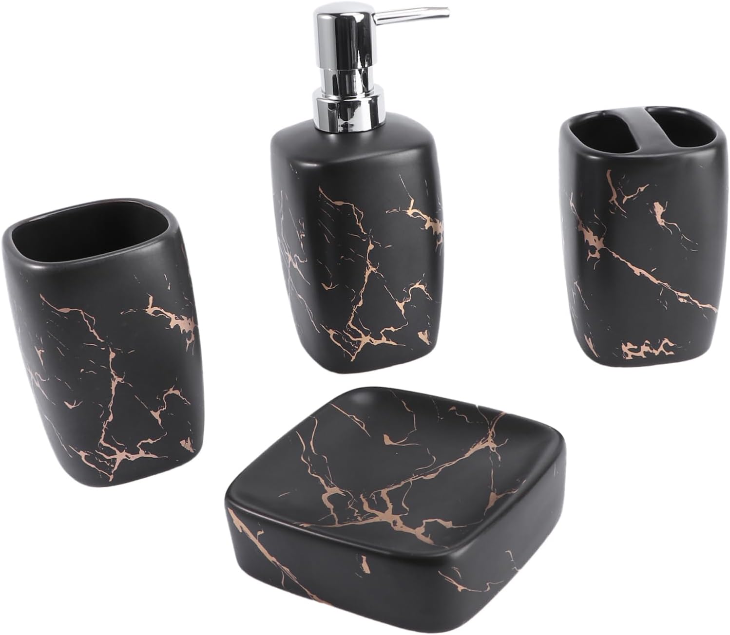 Ciieeo 1set Bathroom Sanitary Ware Washing Accessories Set Toothbrush Holder Soap Dish and Tumbler for Elegant Bathroom Decor