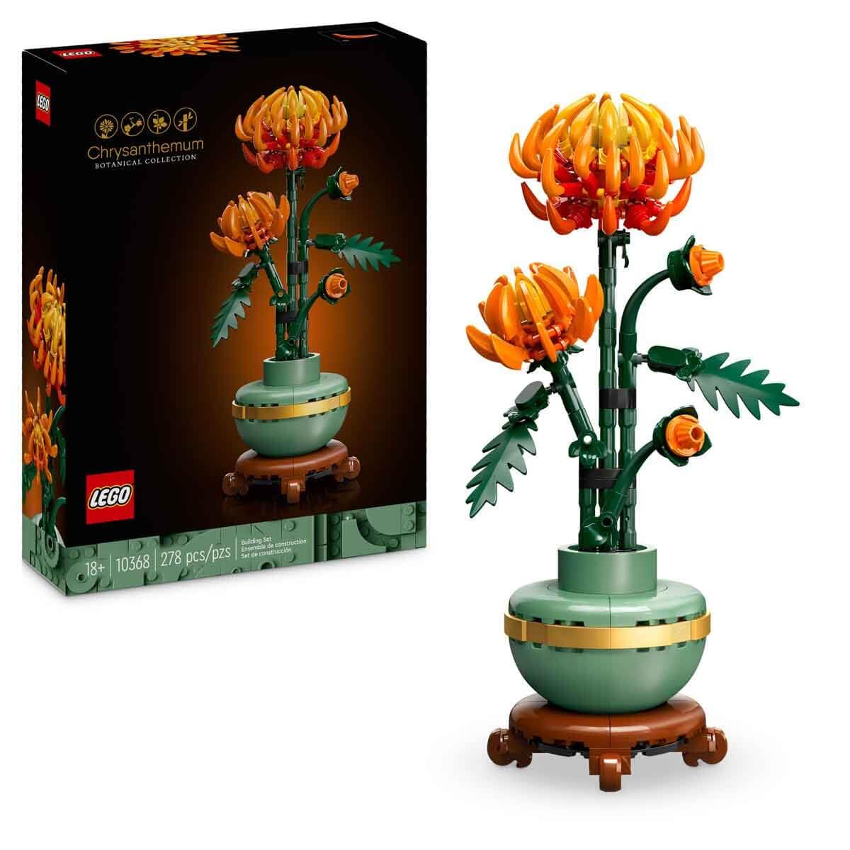 LEGO Icons Chrysanthemum Flower Decor Building Set 10368 Building Blocks for 18+ Gift