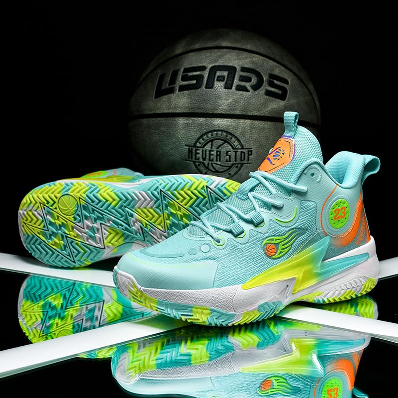 Image of Womens Mens Basketball Shoes Lightweight Fashion Breathable Comfortable Non Slip Sport Indoor Outdoor Sneakers for Unisex