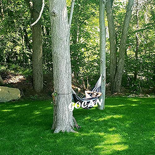 Image of GOCAN Brazilian Double Hammock 2 Person Extra Large 220x160cm Total Length 330cm Load 500lb Canvas Cotton Hammock for Patio Porch Garden Backyard Lounging Outdoor and Indoor(Dark Blue)