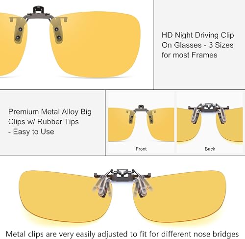Miniatura 3 de CAXMAN Gafas de sol polarizadas con clip sobre gafas graduadas para hombres y mujeres, protección UV