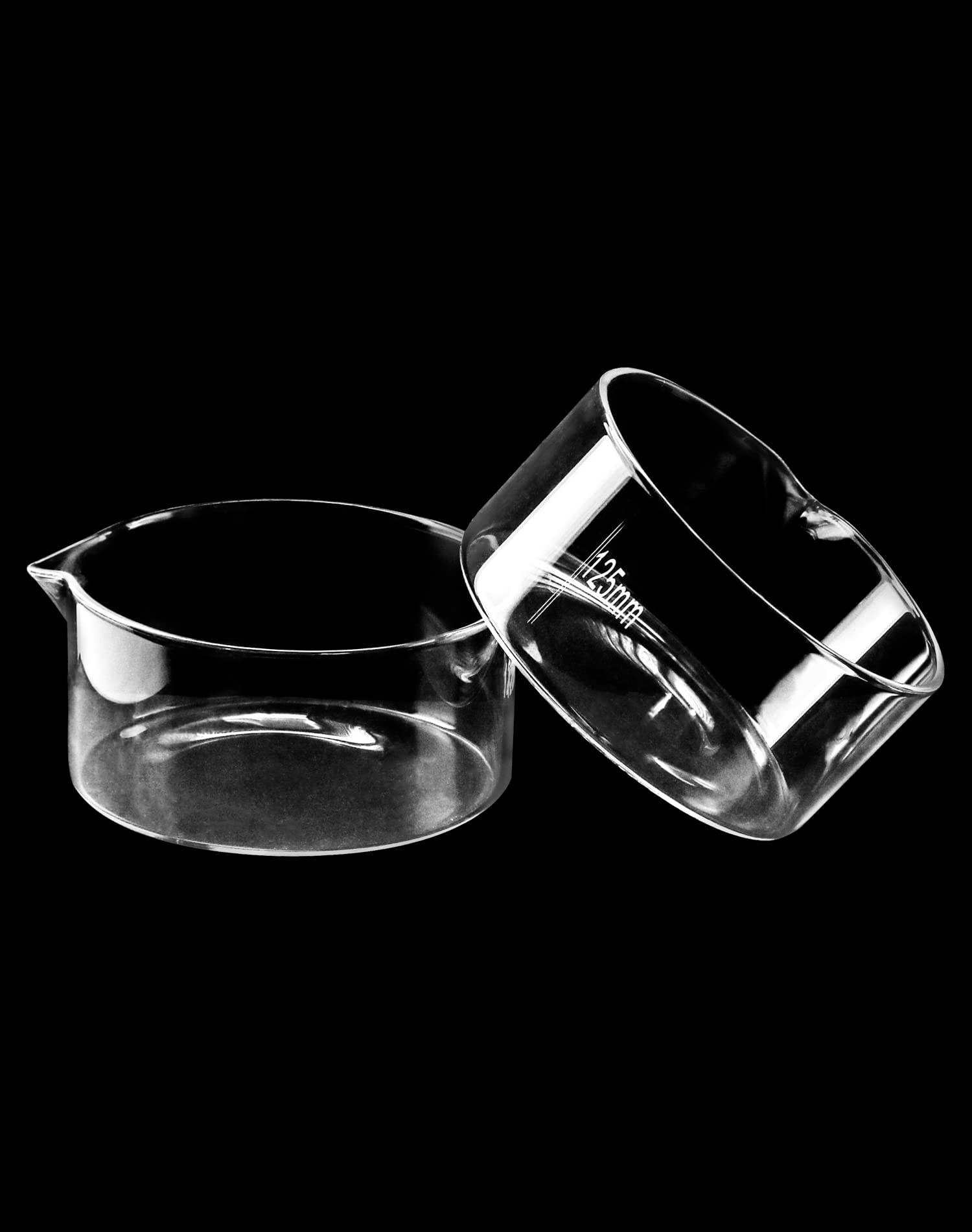QWORK 500ml Crystallizing Dishes, 2 Pack Flat Bottom Lab Dishes with Spout and Heavy Rim, Borosilicate 3.3 Glass for Professional Laboratories, Science Classrooms, Kitchen, Crafts — Amazon image 2