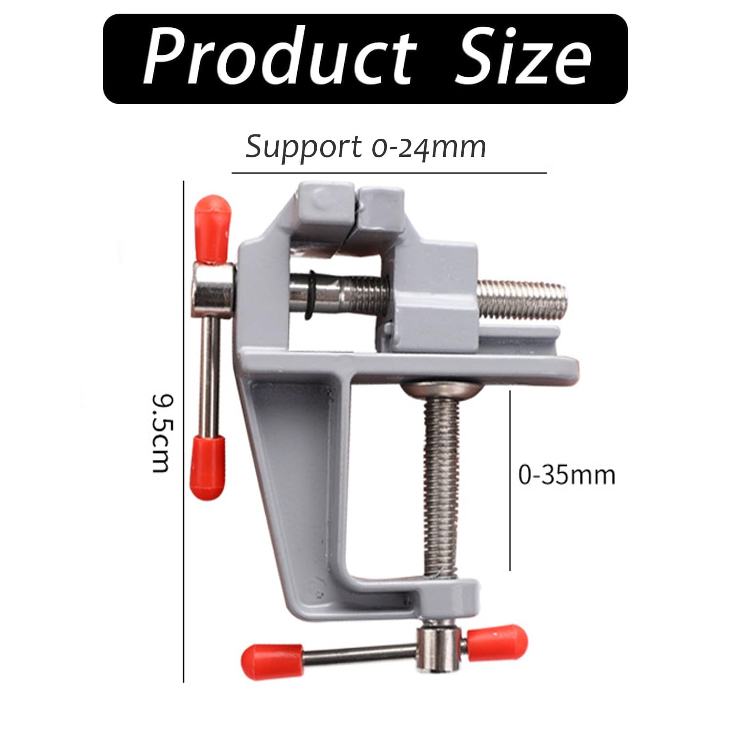 1 Pcs Bench Clamps, Universal Table Vice, Aluminium Alloy Vice, Pequeña Vise, 360 Grados de Rotación, Table Bench Vice, Mini Clamp Piana, Clamps de Trabajo Ajustables, para Fijación (Plata)