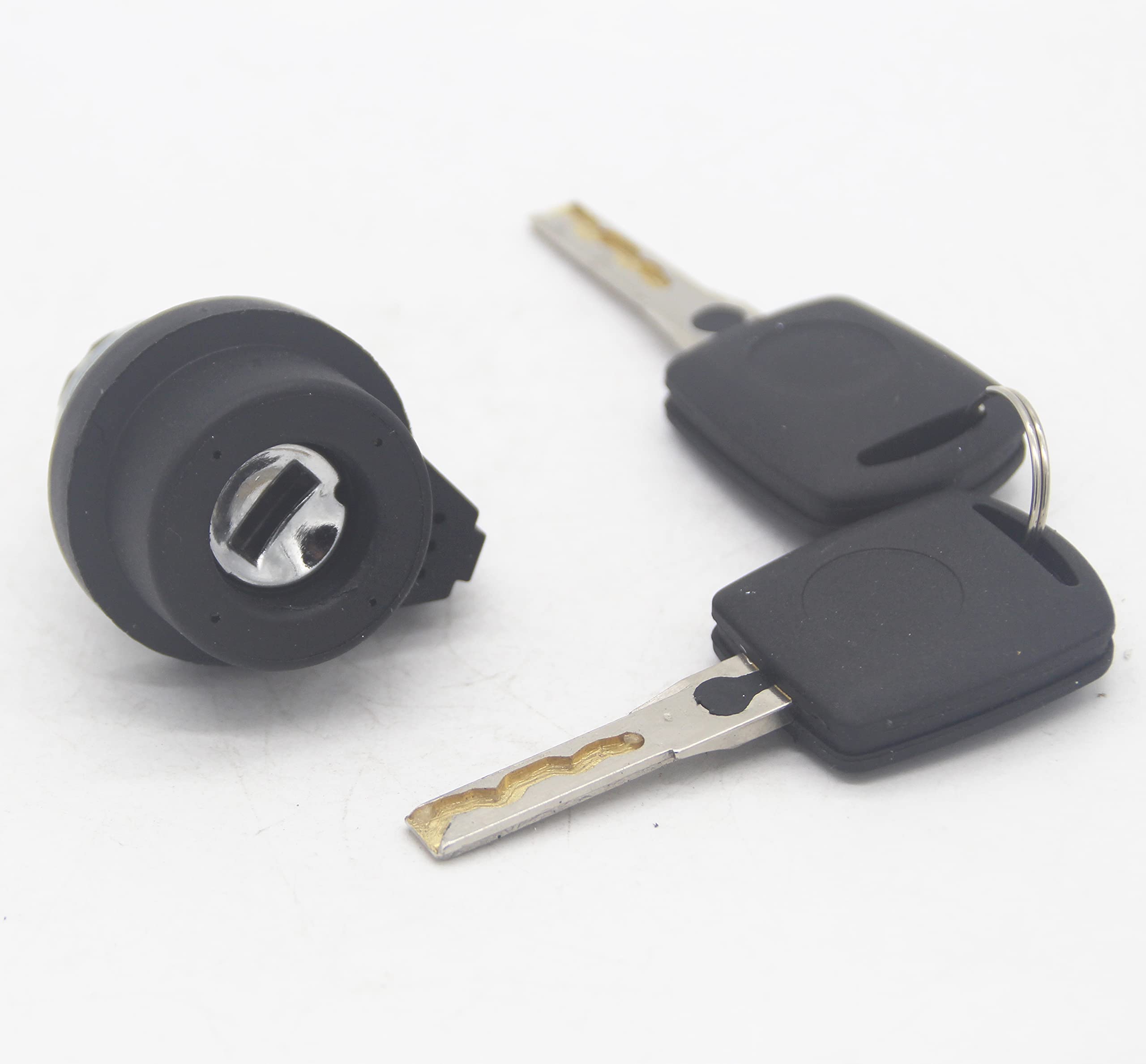 Kompletny zestaw zamka wyłącznika zapłonu oraz lewego cylindra | zamka drzwi, kompatybilny ze dla Škoda dla Octavia 2005–2008, 1Z0837167C, 6Y0898167E
